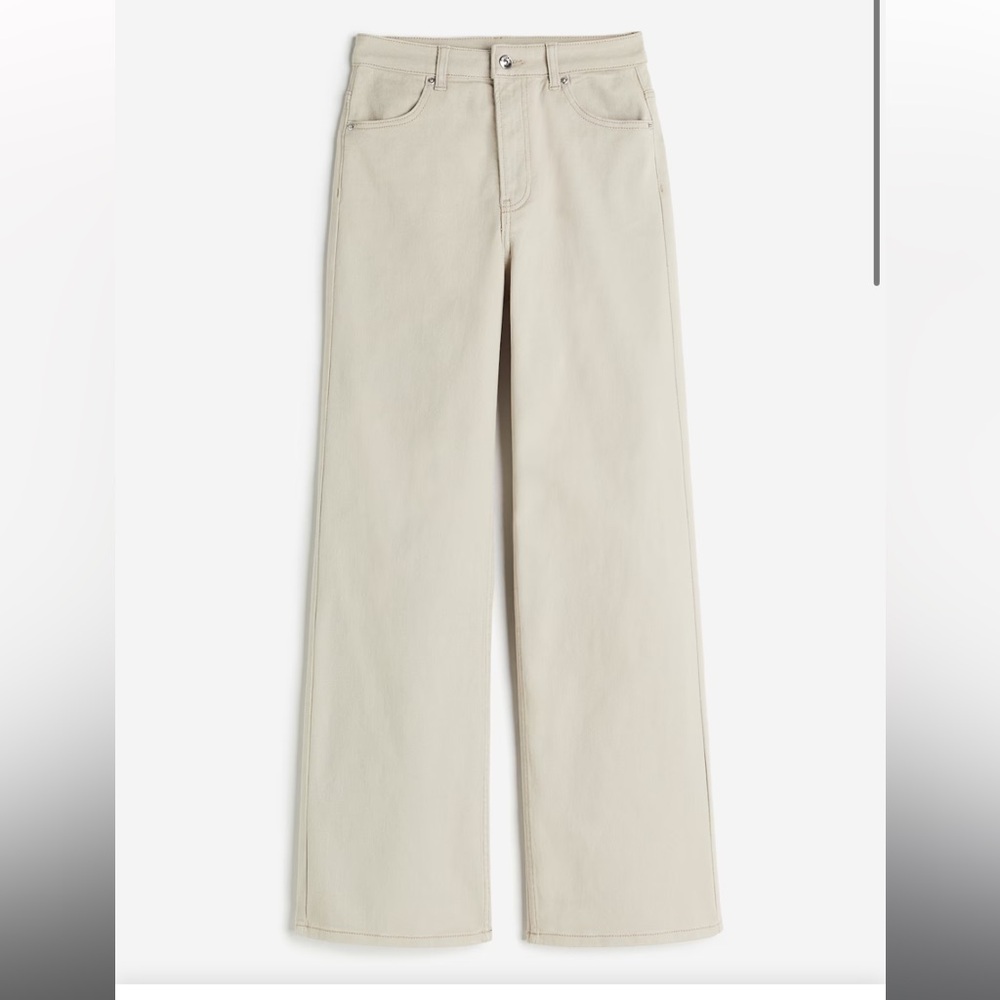 HM wide leg twill pants -  brand new with tags